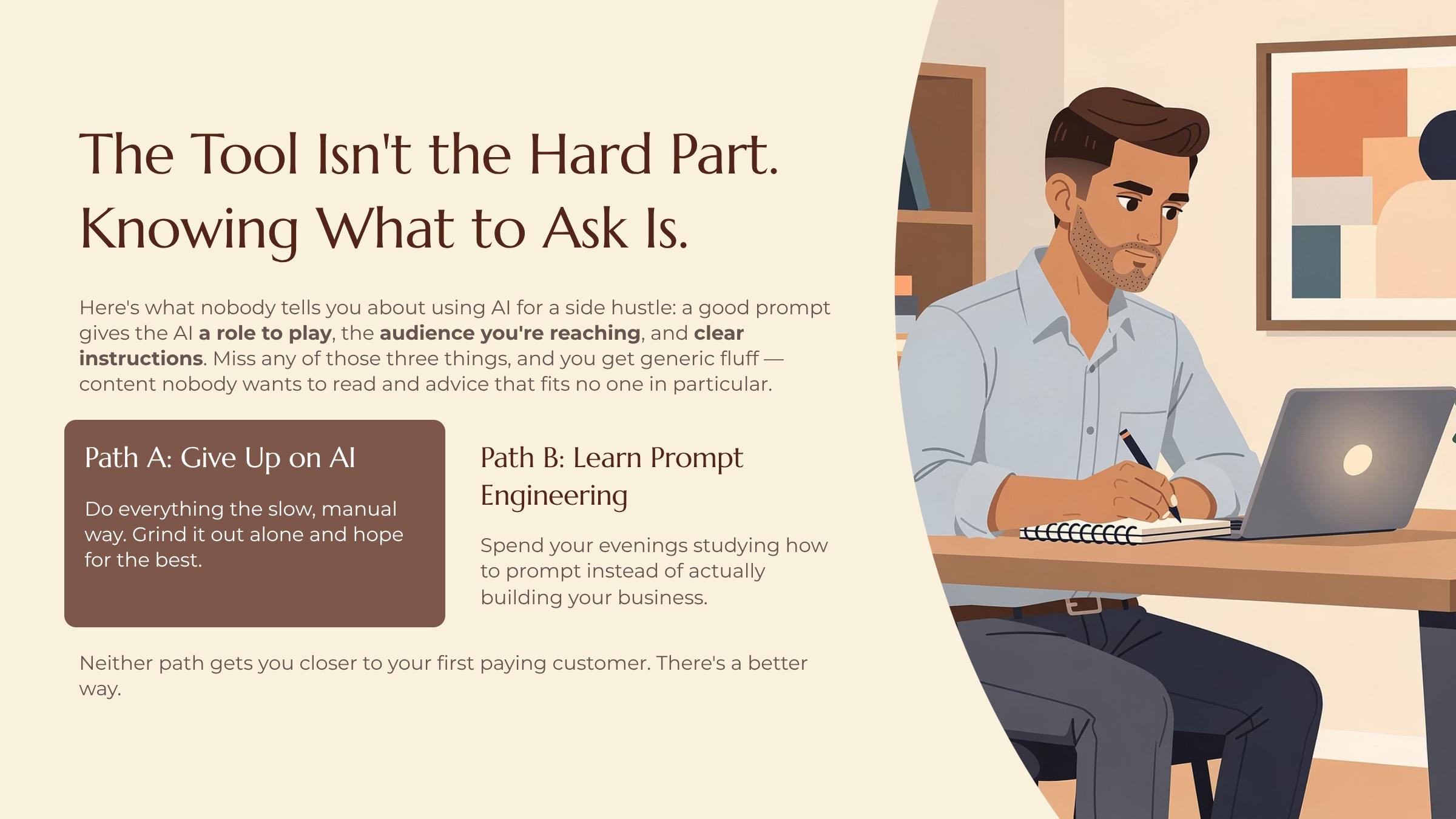The Sales Pitch Video & Media Kit slide — The Tool Isnt the Hard Part Knowing What to Ask Is