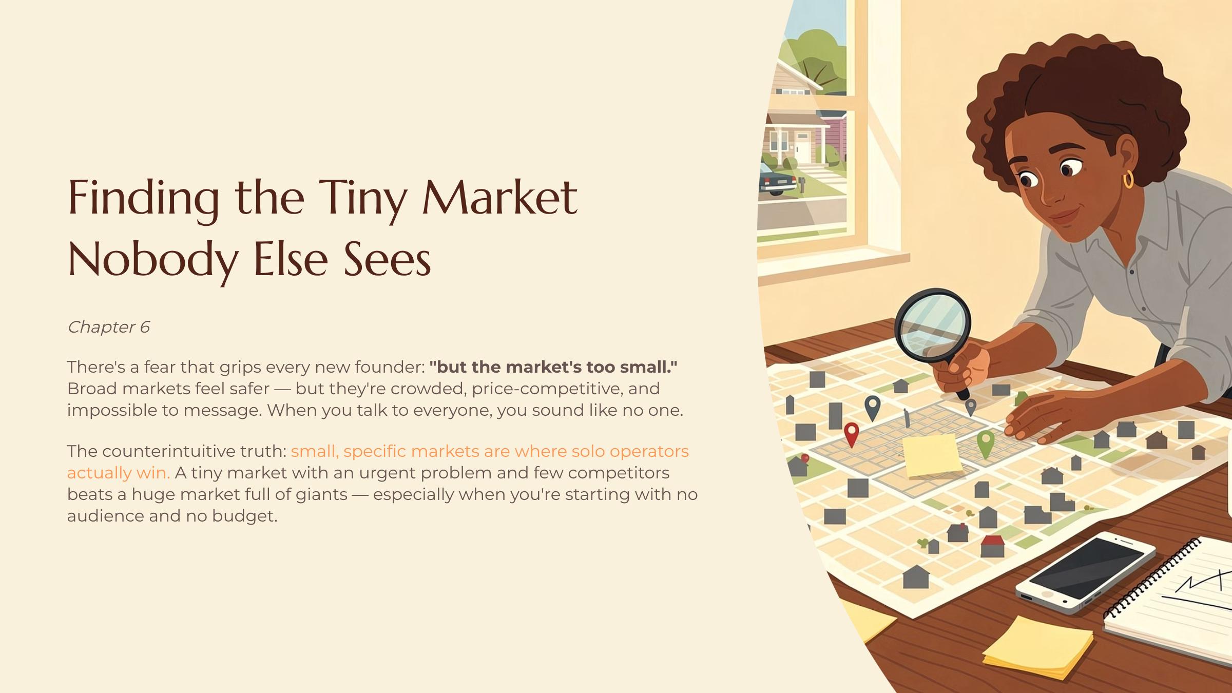 Finding the Tiny Market Nobody Else Sees — title slide