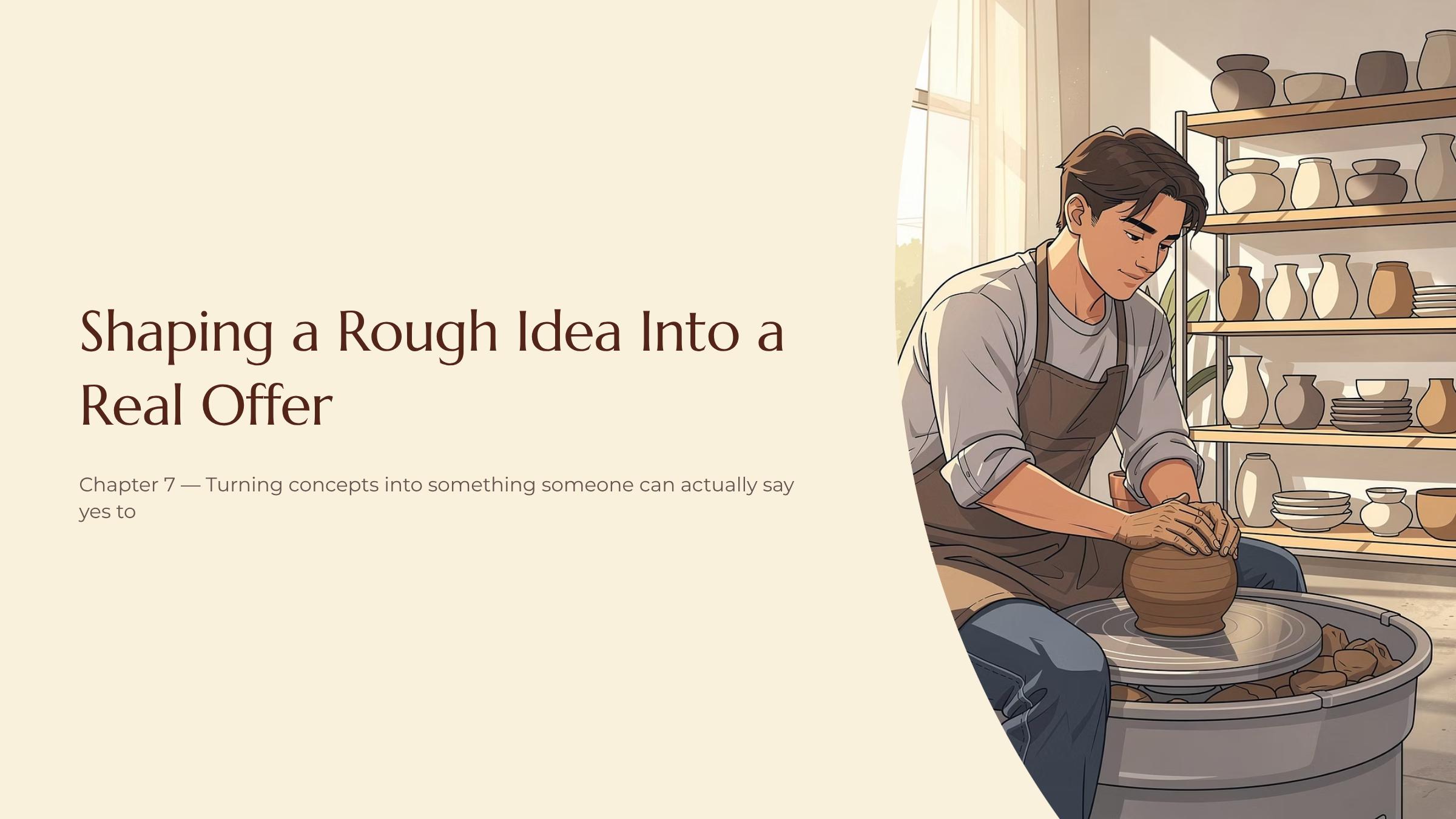 Shaping a Rough Idea Into a Real Offer — title slide